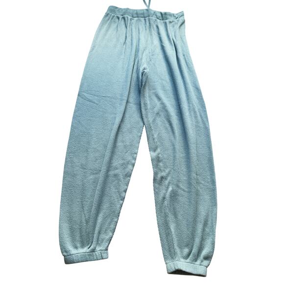Skims Ribbed Jogger Pant Mint Green Large Lounge Cozy Stretch Athleisure Soft - Picture 3 of 6